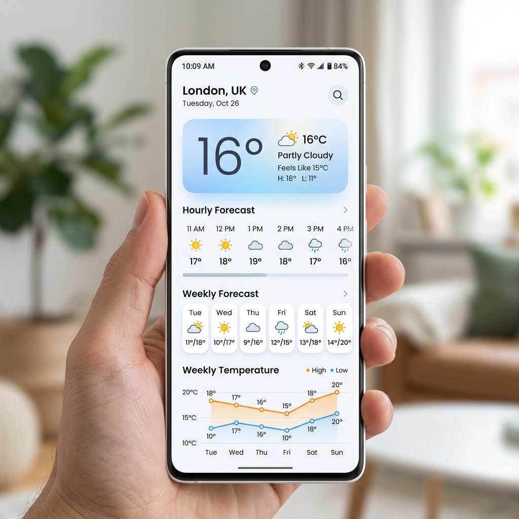 Real-Time Weather Forecast Mockup